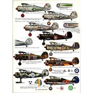 J8 Gladiator 1 Of Swedish F19 At Kemi 1969 Aircraft Warplane Print SV27-3